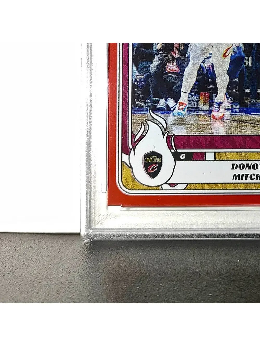 Donovan Mitchell 2024-25 Panini NBA #27 Sticker 9/100 Red Foil PSA 8 NM-MT